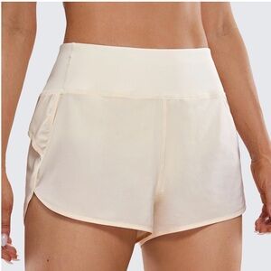 Crz Yoga Feathery-Fit Soft High Rise Lined Shorts with Flat Waist 2.5''